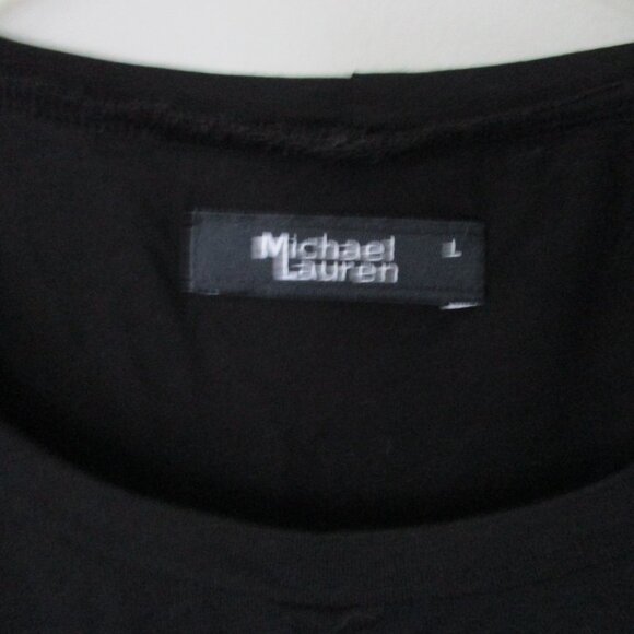 Michael Lauren Womens Round Neck Sleeveless Tank Dress Black Size Large - Picture 5 of 6